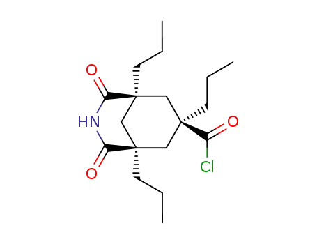 Molecular Structure of 129063-53-2 (3-Azabicyclo[3.3.1]nonane-7-carbonyl chloride,
2,4-dioxo-1,5,7-tripropyl-, endo-)