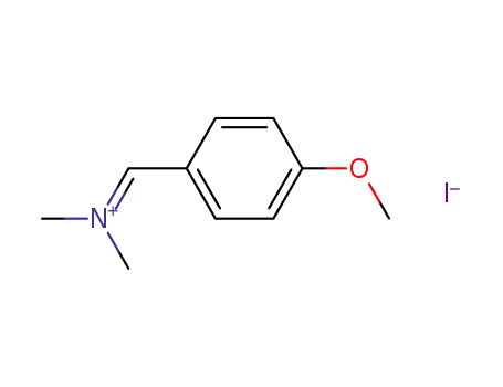 Molecular Structure of 79865-85-3 (Methanaminium, N-[(4-methoxyphenyl)methylene]-N-methyl-, iodide)