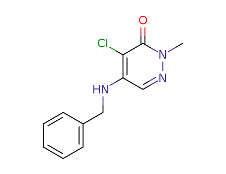 Molecular Structure of 148750-50-9 (3(2H)-Pyridazinone, 4-chloro-2-methyl-5-[(phenylmethyl)amino]-)