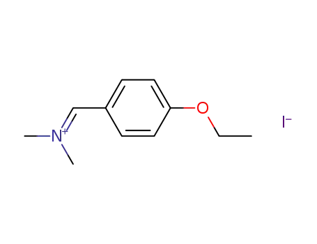 Molecular Structure of 89074-17-9 (Methanaminium, N-[(4-ethoxyphenyl)methylene]-N-methyl-, iodide)