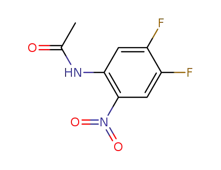 Molecular Structure of 1662-21-1 (4',5'-DIFLUORO-2'-NITROACETANILIDE)