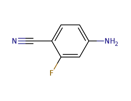 Molecular Structure of 53312-80-4 (4-Amino-2-fluorobenzonitrile)