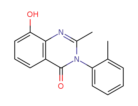 Molecular Structure of 5060-53-7 (4(3H)-Quinazolinone,  8-hydroxy-2-methyl-3-(2-methylphenyl)-)