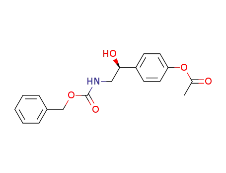 Carbamic acid, [(2S)-2-[4-(acetyloxy)phenyl]-2-hydroxyethyl]-,
phenylmethyl ester