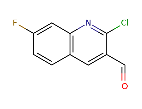 Molecular Structure of 745830-16-4 (2-CHLORO-7-FLUOROQUINOLINE-3-CARBOXALDEHYDE)