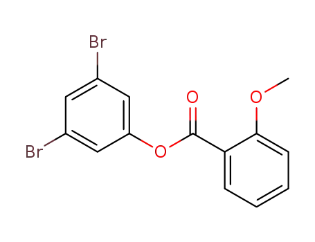 Molecular Structure of 820243-53-6 (Benzoic acid, 2-methoxy-, 3,5-dibromophenyl ester)