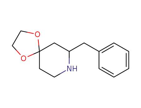 Molecular Structure of 193201-63-7 (1,4-Dioxa-8-azaspiro[4.5]decane, 7-(phenylmethyl)-)