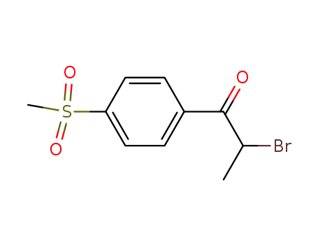 Molecular Structure of 59209-37-9 (1-Propanone, 2-bromo-1-[4-(methylsulfonyl)phenyl]-)