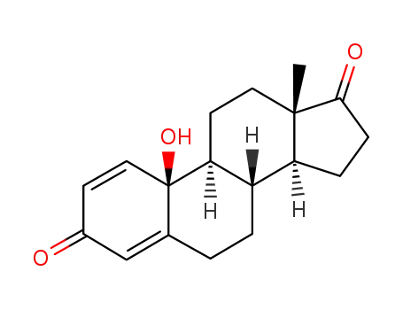Molecular Structure of 549-03-1 (10-hydroxyestra-1,4-diene-3,17-dione)