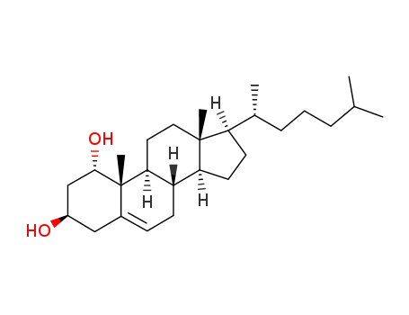 Molecular Structure of 26358-75-8 (cholest-5-ene-1alpha,3beta-diol)