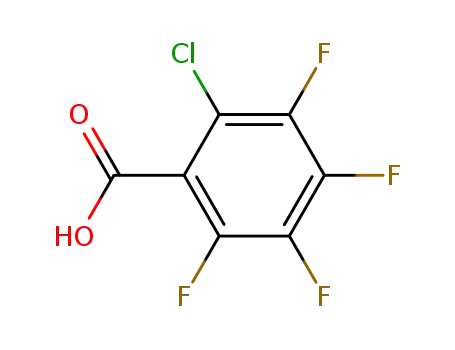 Molecular Structure of 1868-80-0 (2,3,4,5-TETRAFLUORO-6-CHLOROBENZOIC ACID)