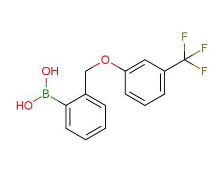 Molecular Structure of 1072951-60-0 (2-[(3'-(TRIFLUOROMETHYL)PHENOXY)METHYL]PHENYLBORONIC ACID)