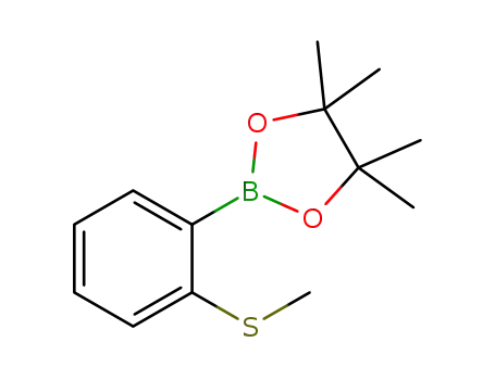 Molecular Structure of 1072945-09-5 (2-METHYLSULFANYLPHENYLBORONIC ACID, PINACOL ESTER)