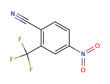 Molecular Structure of 320-47-8 (4-NITRO-2-(TRIFLUOROMETHYL)BENZONITRILE)