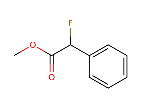 Molecular Structure of 17841-30-4 (Benzeneacetic acid, a-fluoro-, methyl ester)