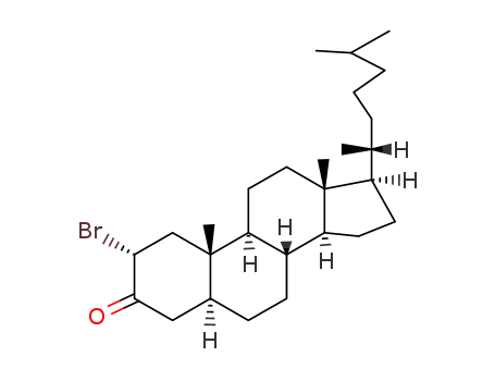 Molecular Structure of 1452-34-2 (2-alpha-bromo-5-alpha-cholestan-3-one)