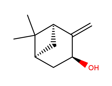 Molecular Structure of 19889-99-7 ([1S-(1alpha,3beta,5alpha)]-6,6-dimethyl-2-methylenebicyclo[3.1.1]heptan-3-ol)