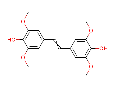 Molecular Structure of 4349-85-3 (Phenol, 4,4'-(1,2-ethenediyl)bis[2,6-dimethoxy-)