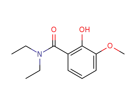 Molecular Structure of 19351-20-3 (N,N-diethyl-2-hydroxy-3-methoxybenzamide)