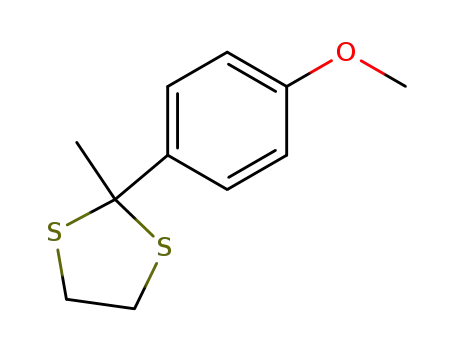 Molecular Structure of 41159-07-3 (2-(4-methoxyphenyl)-2-methyl-1,3-dithiolane)