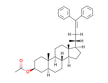Molecular Structure of 4144-29-0 ((3alpha,5beta)-24,24-diphenylchol-23-en-3-yl acetate)