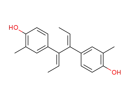 Molecular Structure of 4481-50-9 (Phenol,4,4'-(1,2-diethylidene-1,2-ethanediyl)- bis[2-methyl- )