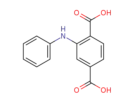 Molecular Structure of 566155-75-7 (2-PHENYLAMINO-TEREPHTHALIC ACID)