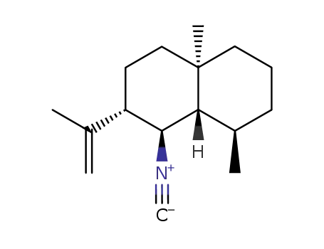 Molecular Structure of 54462-52-1 ((1S,8aβ)-Decahydro-1-isocyano-4aα,8β-dimethyl-2α-(1-methylethenyl)naphthalene)