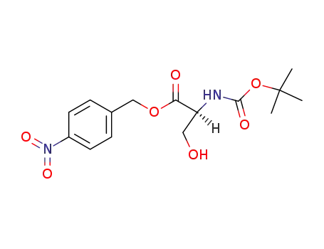 Molecular Structure of 16938-11-7 (L-Serine, N-[(1,1-dimethylethoxy)carbonyl]-, (4-nitrophenyl)methyl ester)