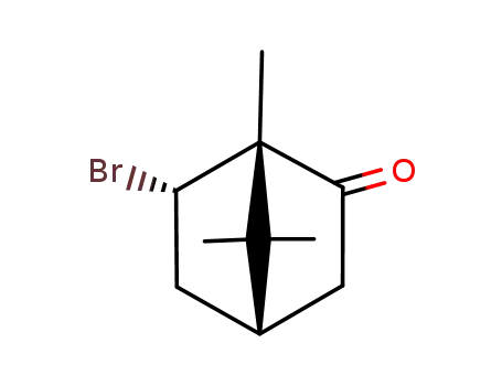 Molecular Structure of 33171-48-1 (Bicyclo[2.2.1]heptan-2-one, 6-bromo-1,7,7-trimethyl-, (1S,4R,6S)-)