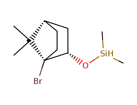 Molecular Structure of 116417-14-2 (Silane, [(1-bromo-7,7-dimethylbicyclo[2.2.1]hept-2-yl)oxy]dimethyl-,
exo-)
