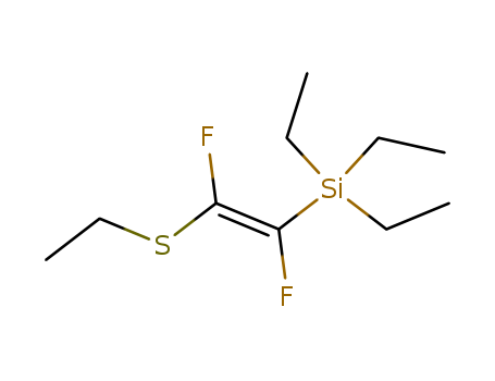 Molecular Structure of 103765-75-9 (Silane, triethyl[(1E)-2-(ethylthio)-1,2-difluoroethenyl]-)