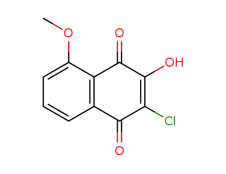Molecular Structure of 95684-19-8 (1,4-Naphthalenedione, 2-chloro-3-hydroxy-5-methoxy-)
