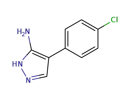 Molecular Structure of 57999-09-4 (4-(4-CHLORO-PHENYL)-2H-PYRAZOL-3-YLAMINE)