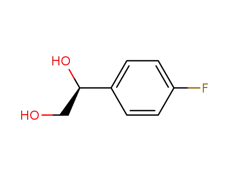 Molecular Structure of 213479-90-4 (1,2-Ethanediol,1-(4-fluorophenyl)-,(1S)-(9CI))