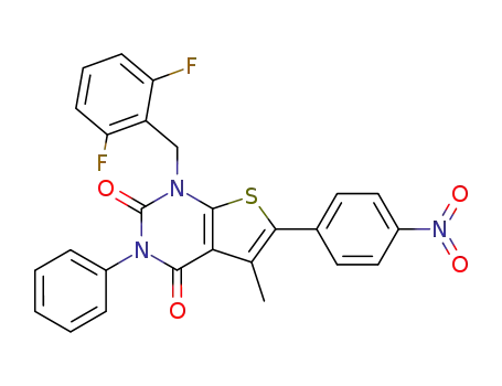 Thieno[2,3-d]pyrimidine-2,4(1H,3H)-dione,
1-[(2,6-difluorophenyl)methyl]-5-methyl-6-(4-nitrophenyl)-3-phenyl-