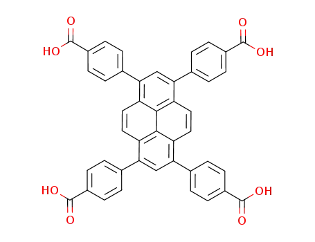 Molecular Structure of 933047-52-0 (4,4',4'',4'''-(1,9-dihydropyrene-1,3,6,8-tetrayl)tetrabenzoic acid)