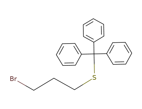 Benzene, 1,1',1''-[[(3-bromopropyl)thio]methylidyne]tris-