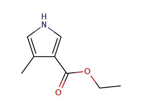 Molecular Structure of 2199-49-7 (ETHYL 4-METHYLPYRROLE-3-CARBOXYLATE)