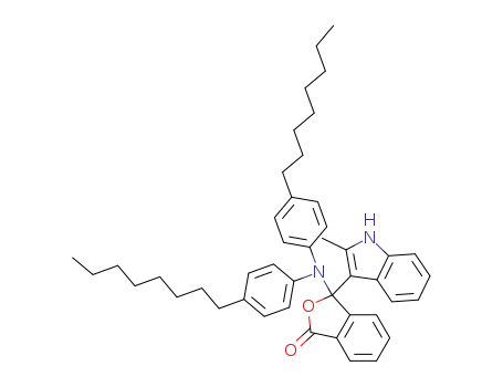 1(3H)-Isobenzofuranone,
3-[bis(4-octylphenyl)amino]-3-(2-methyl-1H-indol-3-yl)-
