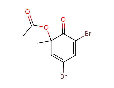 2,4-Cyclohexadien-1-one, 6-(acetyloxy)-2,4-dibromo-6-methyl-