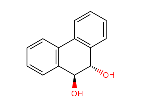 Click for larger view. Molecular Structure of 25061-61-4 ((9R,10R)-9,10-dihydrophenanthrene-9,10-diol)