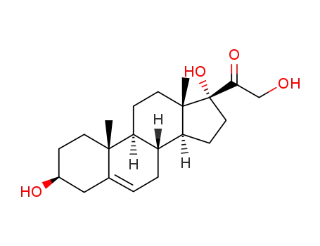 Molecular Structure of 1167-48-2 ((3b)-3,17,21-trihydroxy-Pregn-5-en-20-one)