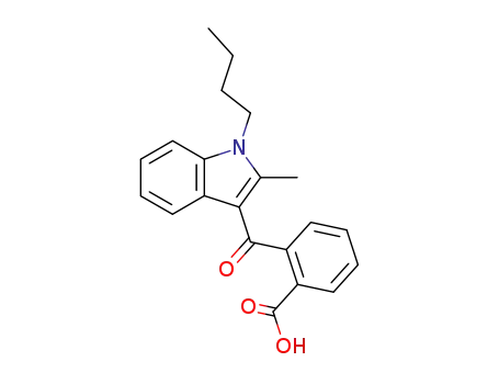 Molecular Structure of 67697-49-8 (2-[(1-butyl-2-methyl-1H-indol-3-yl)carbonyl]benzoic acid)