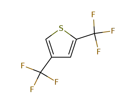 Molecular Structure of 87721-34-4 (Thiophene, 2,4-bis(trifluoromethyl)-)