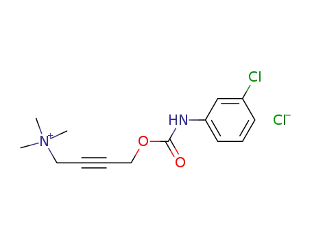 Molecular Structure of 55-45-8 (4-(N-[3-CHLOROPHENYL]-CARBAMOYLOXY)-2-BUTYNYLTRIMETHYLAMMONIUM CHLORIDE)