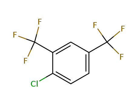 Molecular Structure of 327-76-4 (2,4-BIS(TRIFLUOROMETHYL)CHLOROBENZENE)