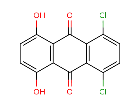 Molecular Structure of 2832-30-6 (5,8-DICHLORO-1,4-DIHYDROXYANTHRAQUINONE, 98)