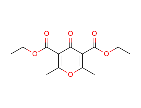 Molecular Structure of 5456-14-4 (diethyl 2,6-dimethyl-4-oxo-pyran-3,5-dicarboxylate)