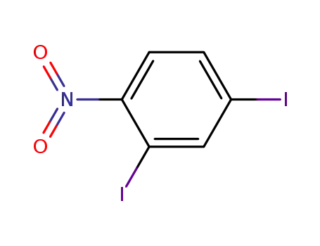 Molecular Structure of 6303-60-2 (1,3-Diiodo-4-nitrobenzene)